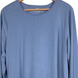 J. Jill FIT Womens L‎ Athleisure Loungewear Minimalist Coastal Twist Back Tunic